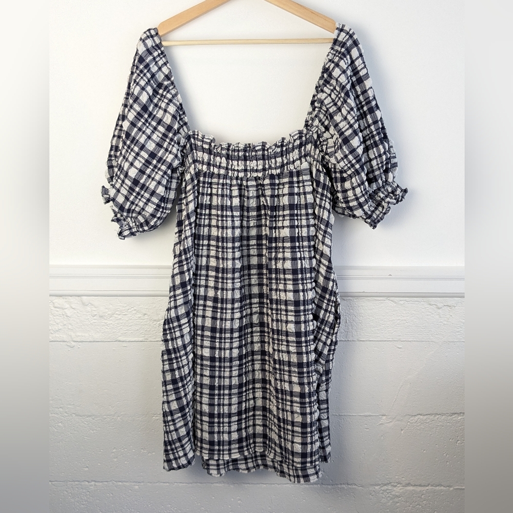 Solid & Striped Shirred Gingham Seersucker Mini D… - image 5